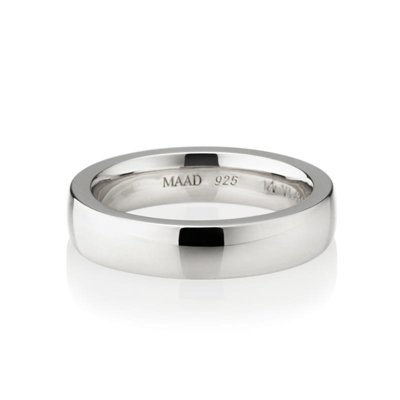 MR-VI Arch square band ring 4.8mm Sterling silver