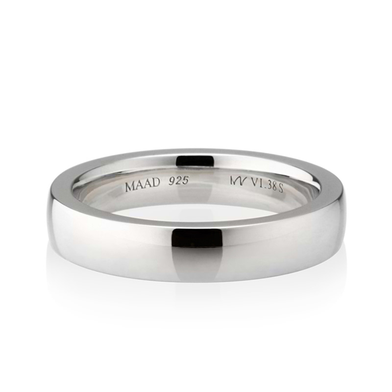 MR-VI 아치스퀘어밴드링 3.8mm (소) Silver_925