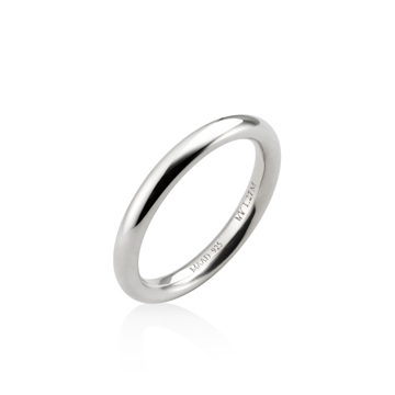 MR-I Raised oval band ring 2.7mm Sterling silver