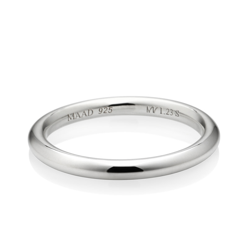MR-I 오벌밴드링_Raised 2.3mm (소) Silver_925