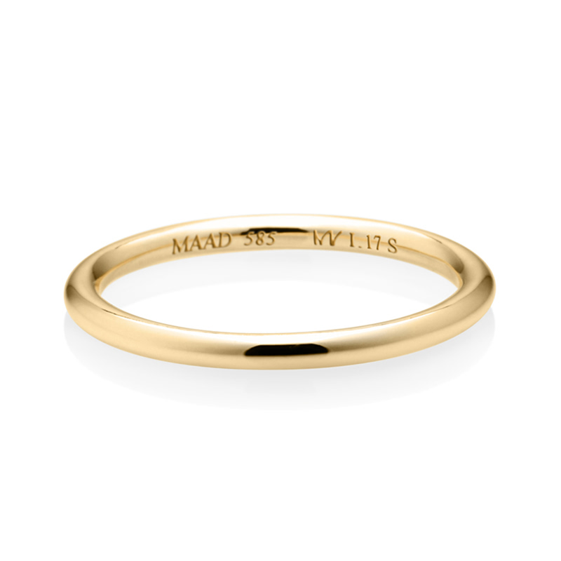 MR-I 오벌밴드링_Raised 1.7mm (소) 14k