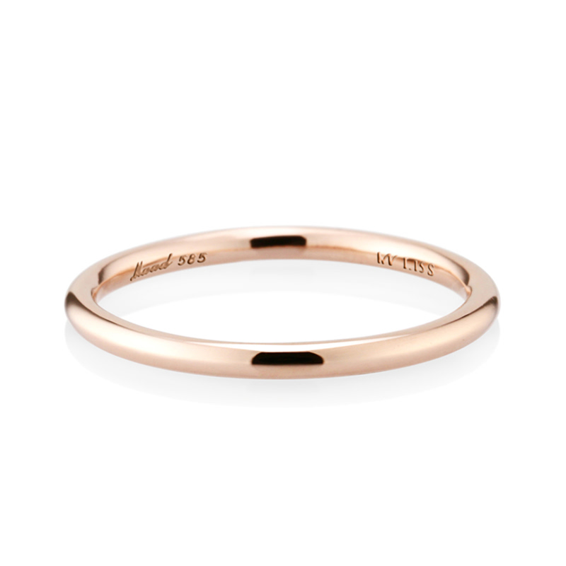 MR-I 오벌밴드링_Raised 1.5mm (소) 14k 레드골드
