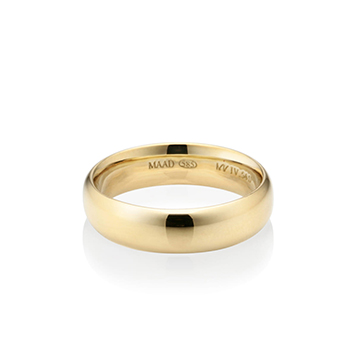 MR-IV Low oval wedding band ring 5.4mm 14k gold