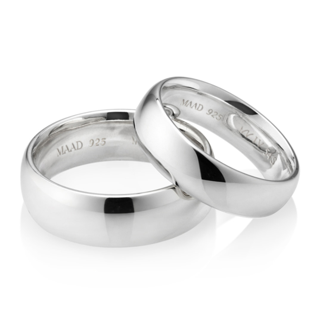 MR-IV 로우오벌밴드 커플링 6.5mm+5.4mm (중+소) Silver_925