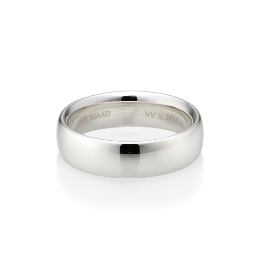 MR-X Flat oval band ring 5.8mm Sterling silver