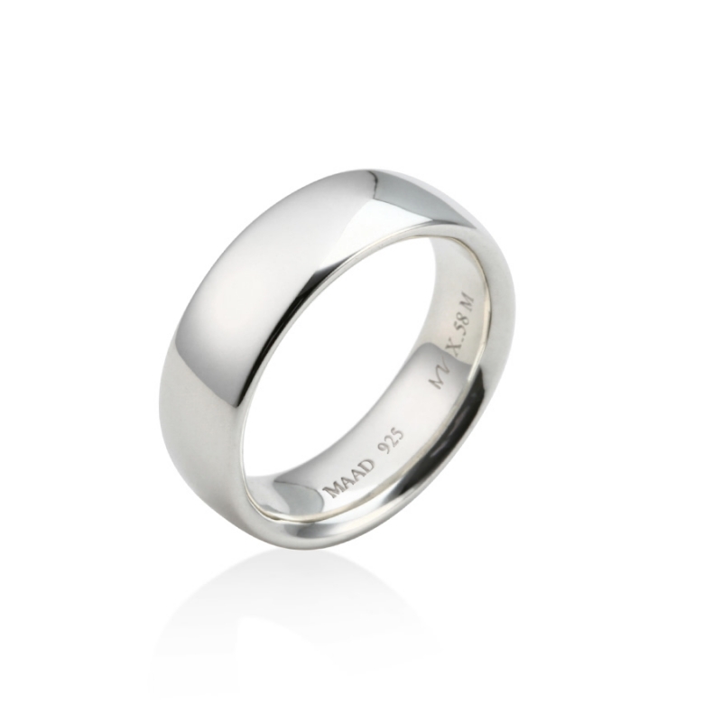 MR-X Flat oval band ring 5.8mm Sterling silver