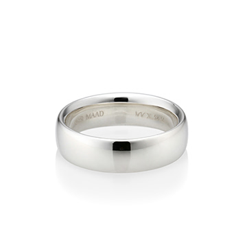 MR-X Flat oval band ring 5.8mm Sterling silver