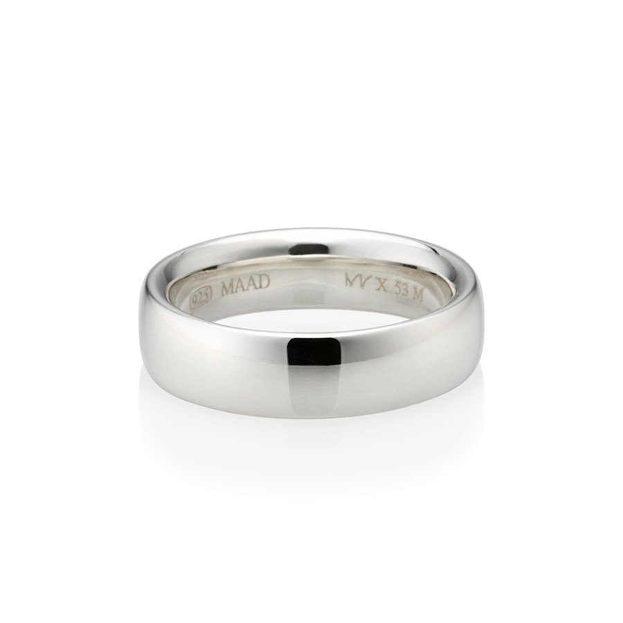 MR-X Flat oval band ring 5.3mm Sterling silver