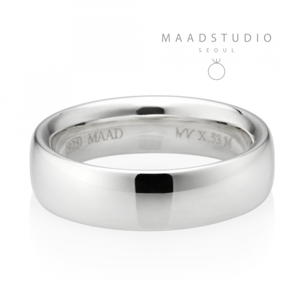 MR-X Flat oval band ring 5.3mm Sterling silver