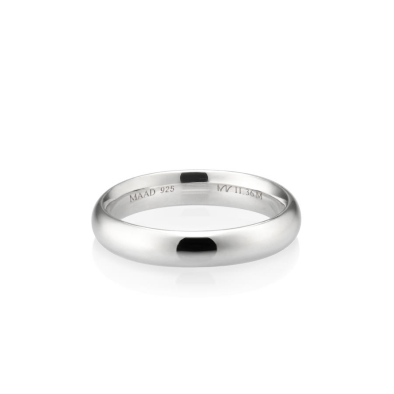 MR-II Oval band ring 3.6mm Sterling silver