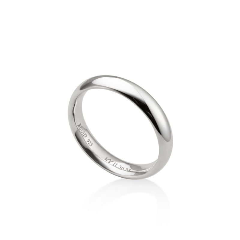 MR-II Oval band ring 3.6mm Sterling silver