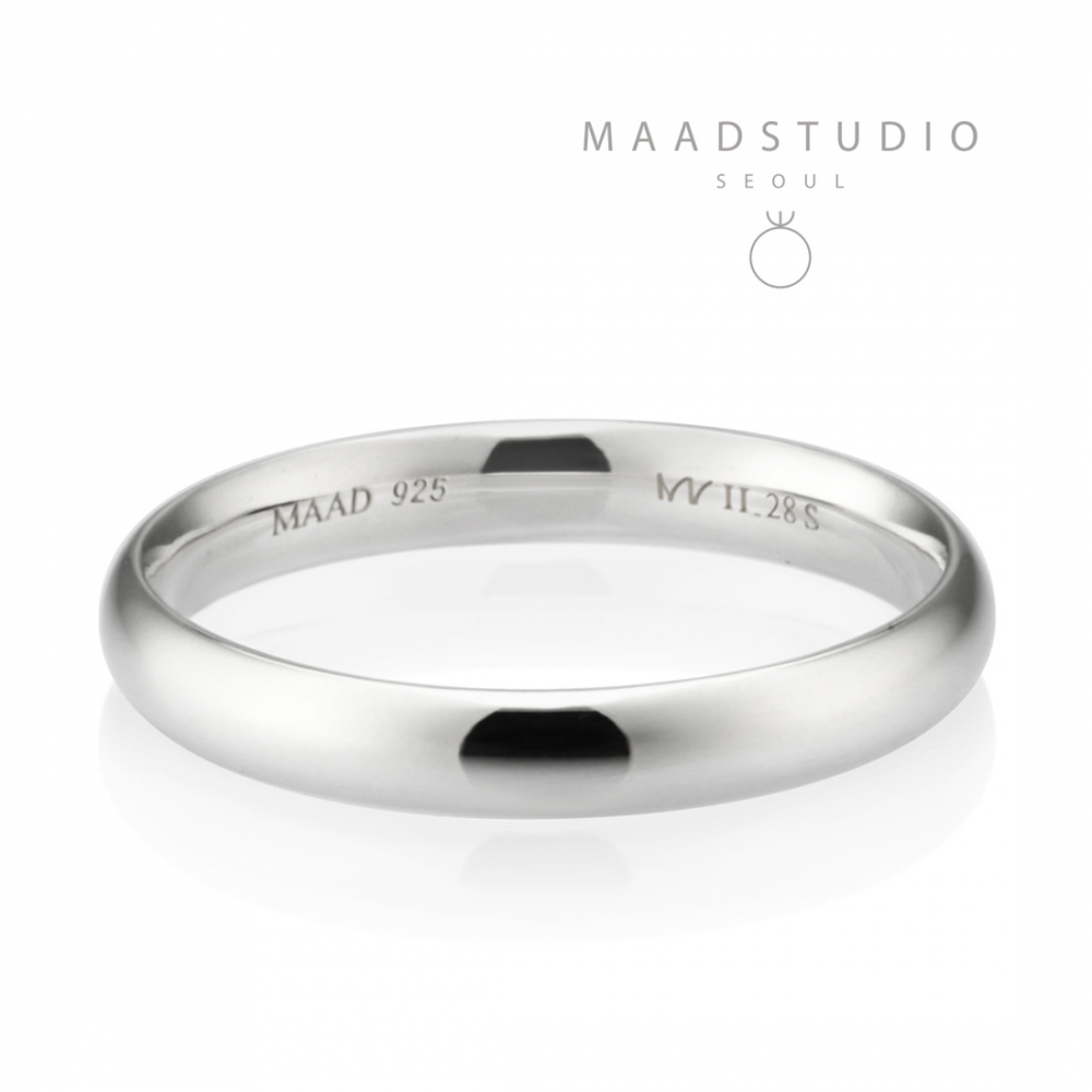 MR-II Oval band ring 2.8mm Sterling silver