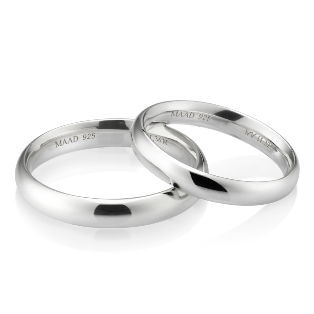 MR-II 오벌밴드 커플링 3.6mm+3.2mm (중+소) Silver_925