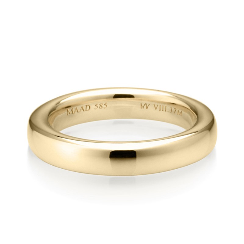 MR-VIII 스퀘어밴드링_Raised 3.7mm (중) 14k