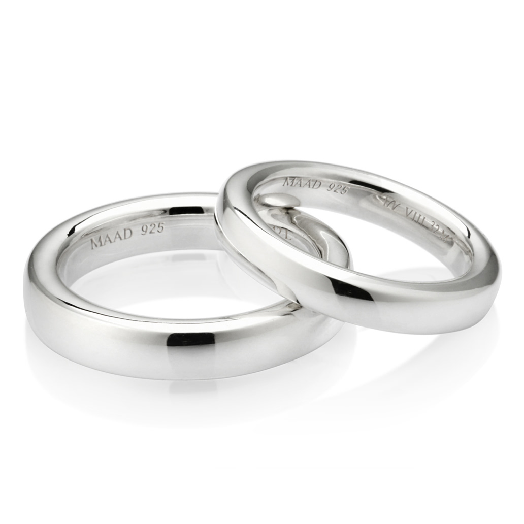 MR-VIII 스퀘어밴드_Raised 커플링 4.2mm+3.2mm (대+중) Silver_925