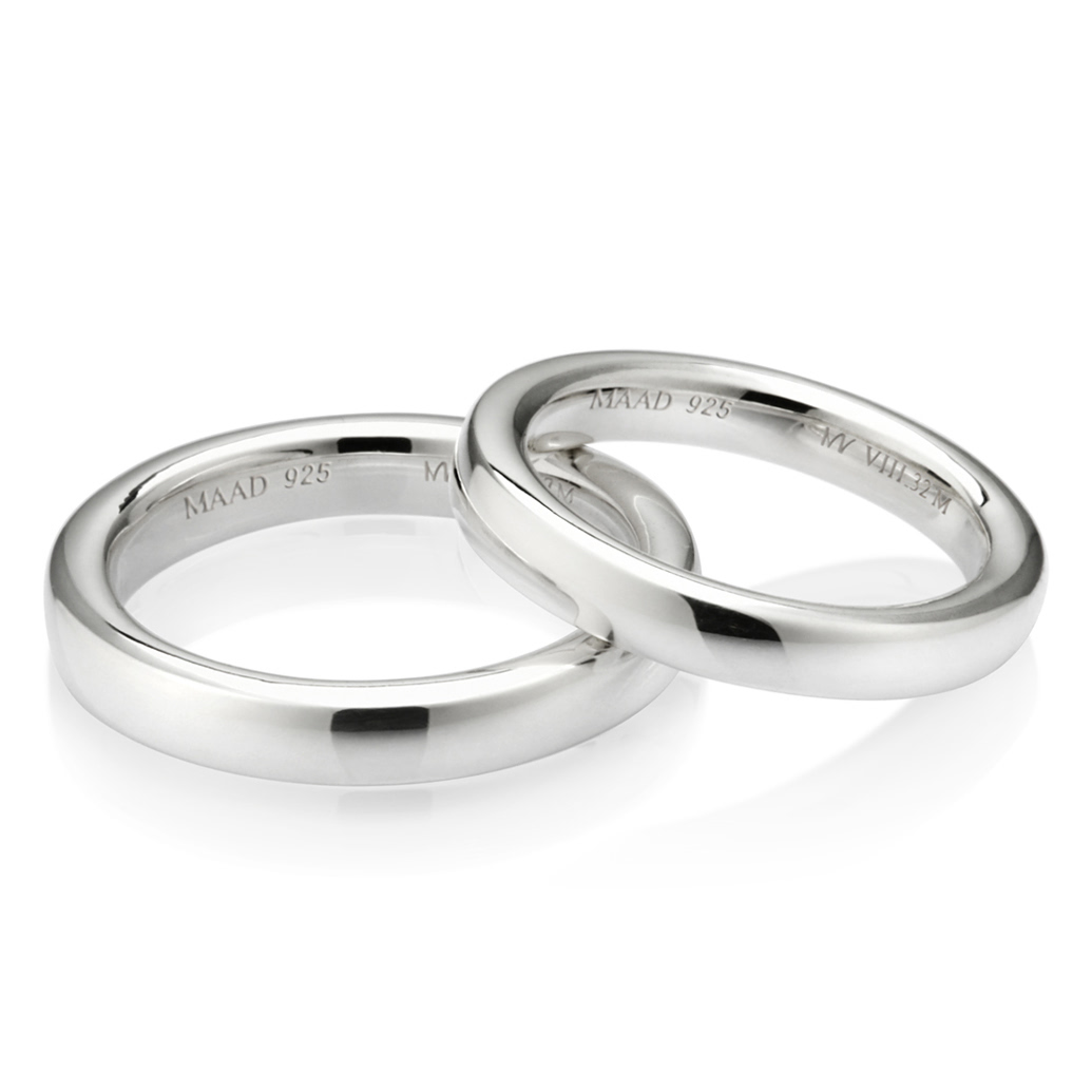 MR-VIII 스퀘어밴드_Raised 커플링 3.7mm+3.2mm (중+중) Silver_925