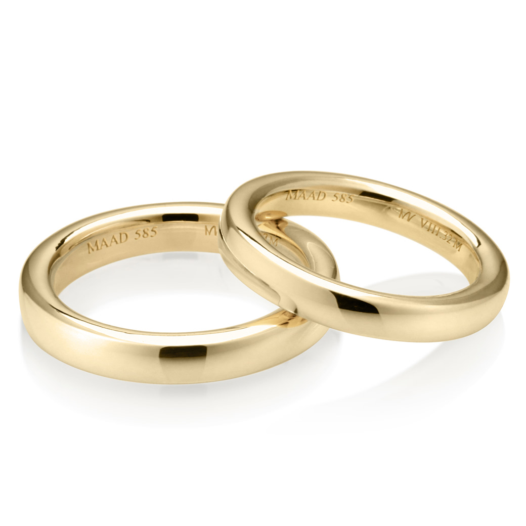 MR-VIII 스퀘어밴드_Raised 커플링 3.7mm+3.2mm (중+중) 14k