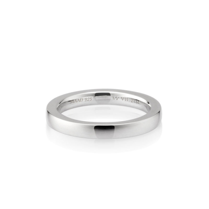 MR-VII Square band ring 2.7mm Sterling silver