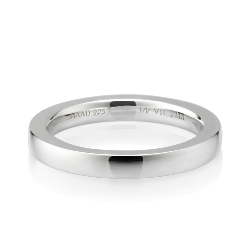 MR-VII 스퀘어밴드링 2.7mm (중) Silver_925