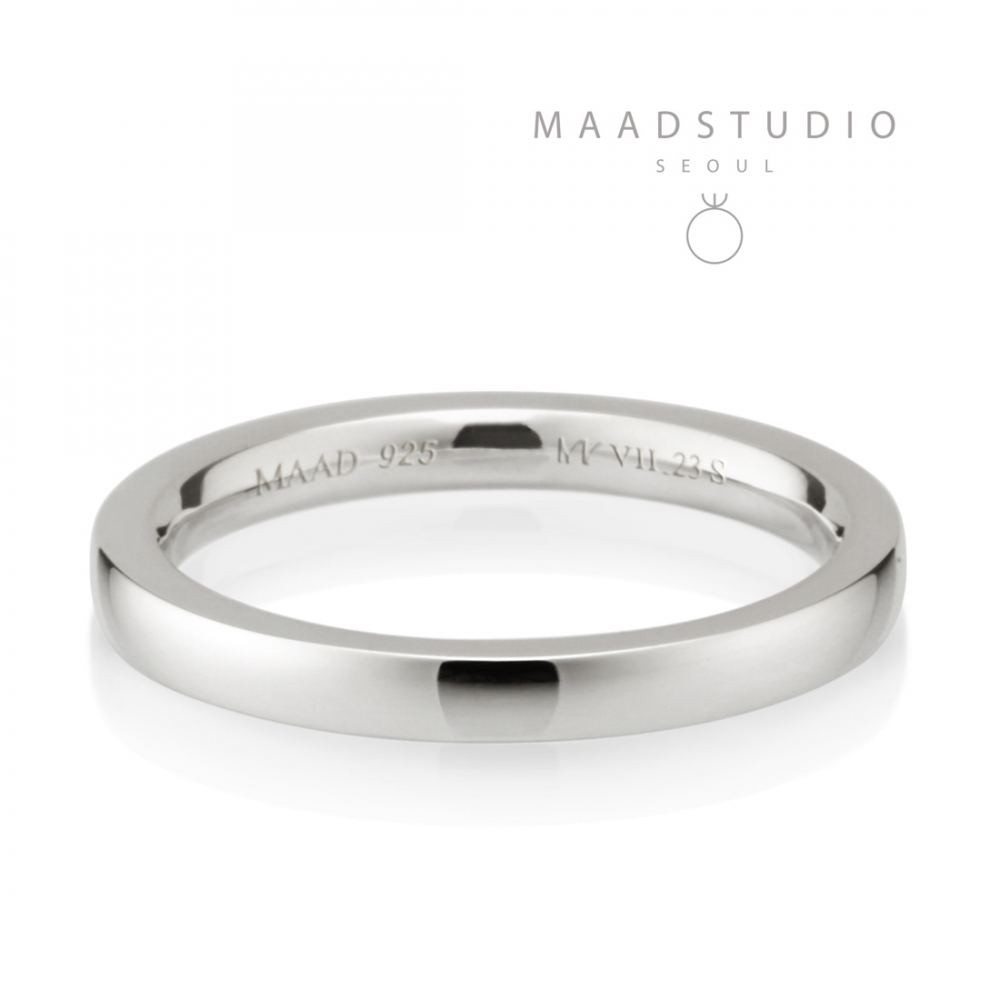 MR-VII Square band ring 2.3mm Sterling silver