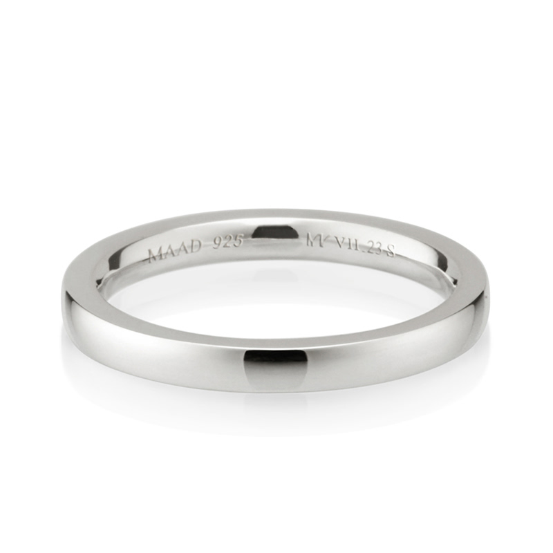 MR-VII 스퀘어밴드링 2.3mm (소) Silver_925