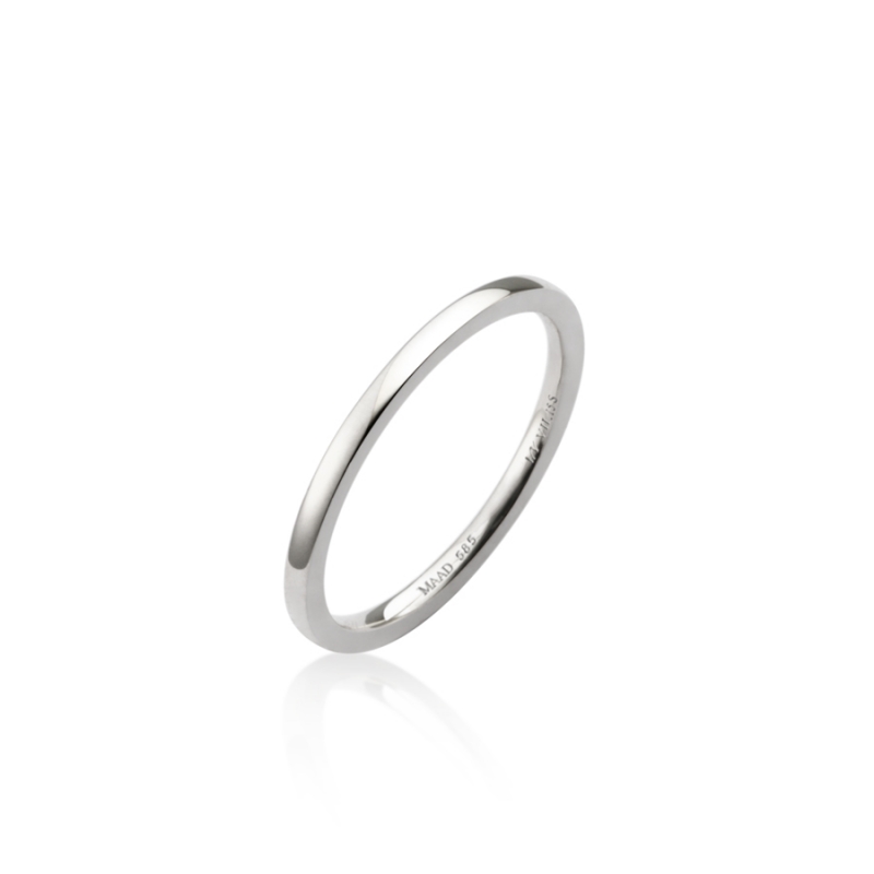 MR-VII Square band ring 1.5mm 14k White gold