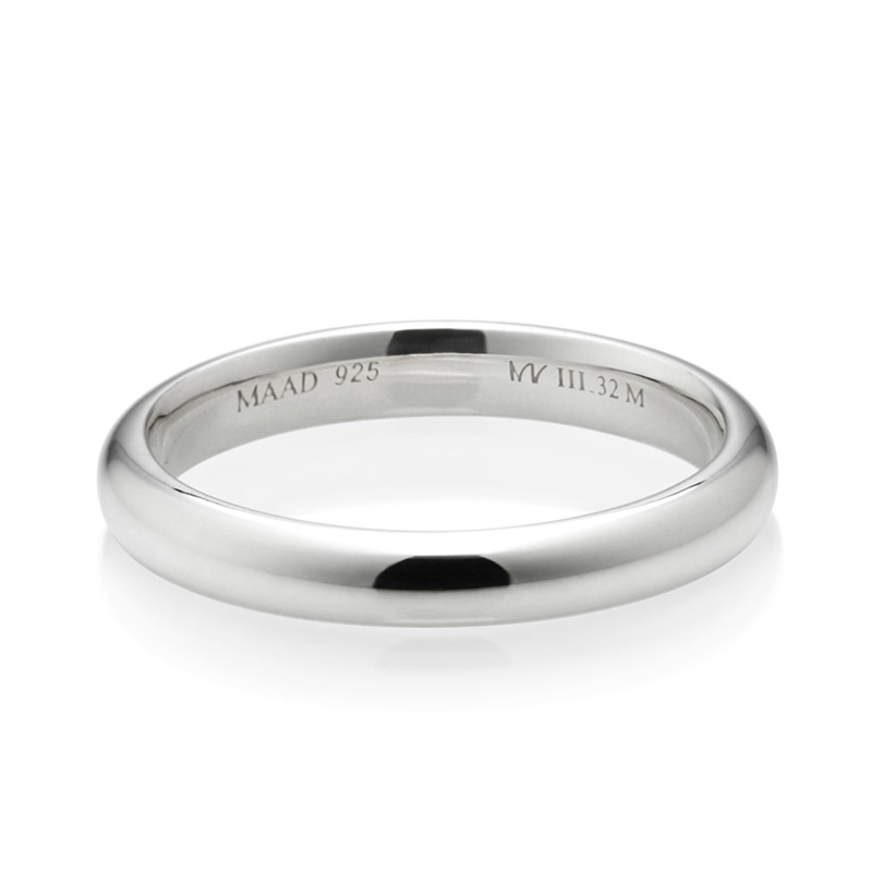 MR-III 오벌돔밴드링 3.2mm (중) Silver_925