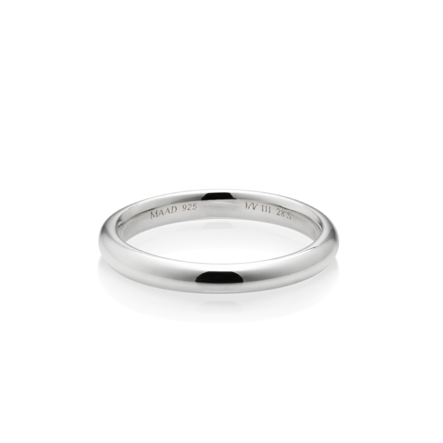 MR-III Oval dome band ring 2.8mm Sterling silver