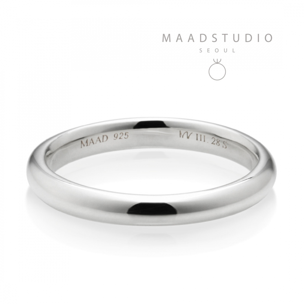 MR-III Oval dome band ring 2.8mm Sterling silver