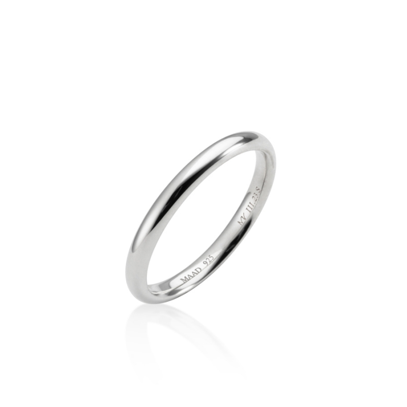 MR-III Oval dome band ring 2.3mm Sterling silver