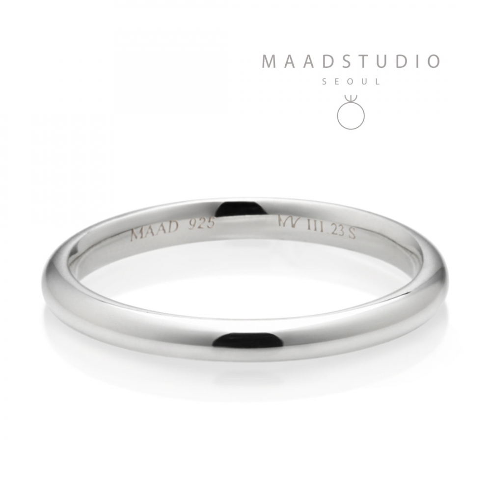 MR-III Oval dome band ring 2.3mm Sterling silver