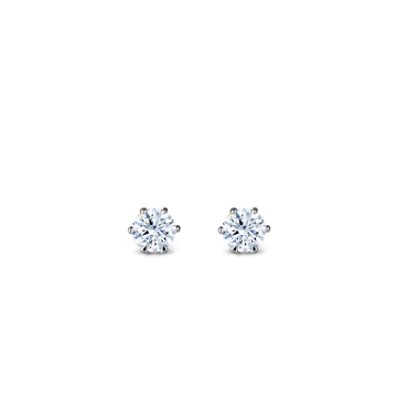 Birdcage earring 14k White gold CZ 0.1ct