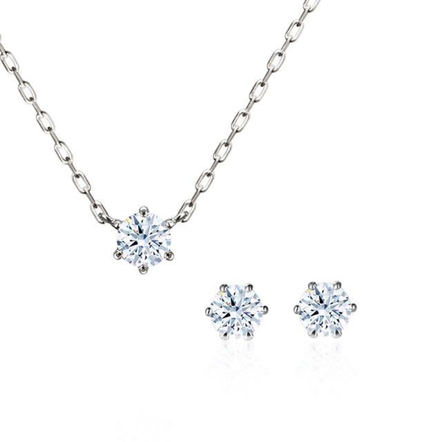 버드케이지 Set 14k 화이트골드 0.1ct