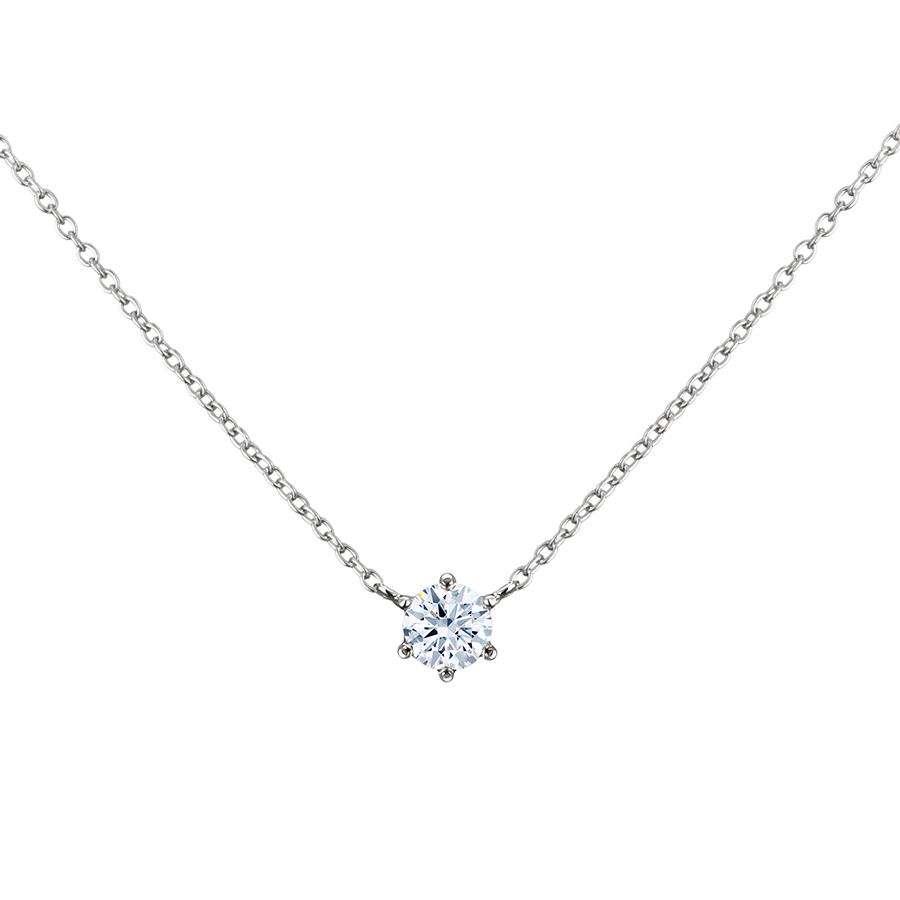 버드케이지 목걸이 14k 화이트골드 0.3ct