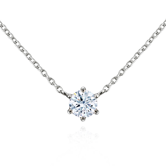 버드케이지 목걸이 14k 화이트골드 0.3ct