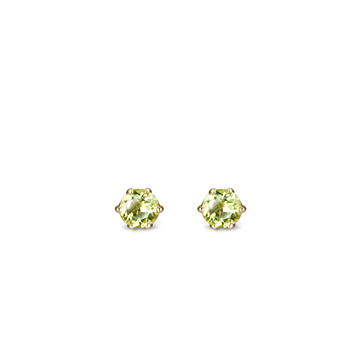 Birdcage earring 14k gold peridot 0.1ct