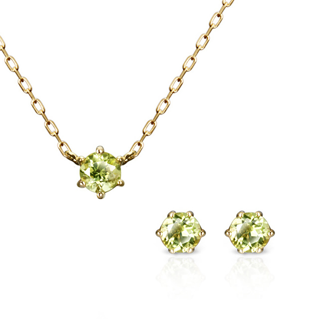 버드케이지 Set 14k peridot 0.1ct