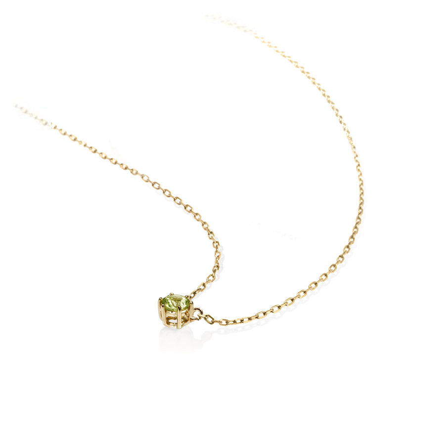 버드케이지 목걸이 14k peridot 0.1ct