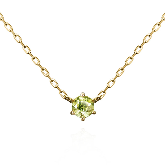 버드케이지 목걸이 14k peridot 0.1ct