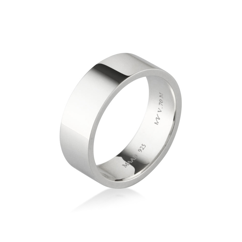 MR-V Flat band ring 7.0mm Sterling silver