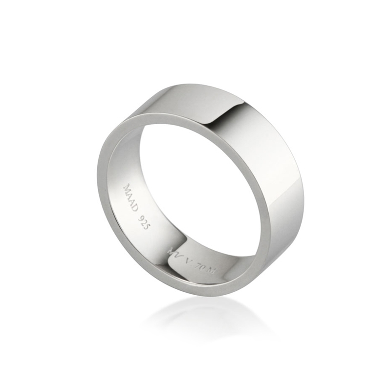 MR-V Flat band ring 7.0mm Sterling silver