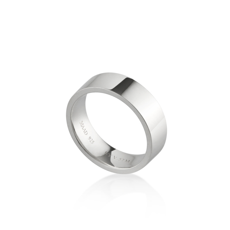 MR-V Flat band ring 5.7mm Sterling silver