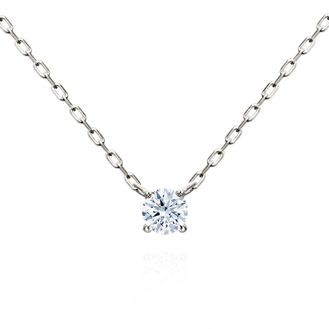 버드케이지II 목걸이 14k 화이트골드 0.1ct