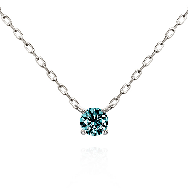 버드케이지II 목걸이 14k 화이트골드 blue diamond 0.1ct