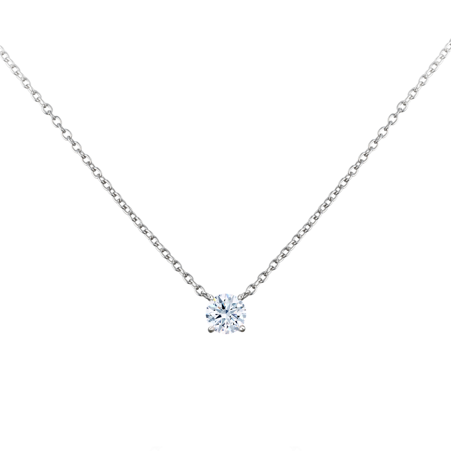 Birdcage II pendant 14k White gold CZ 0.3ct