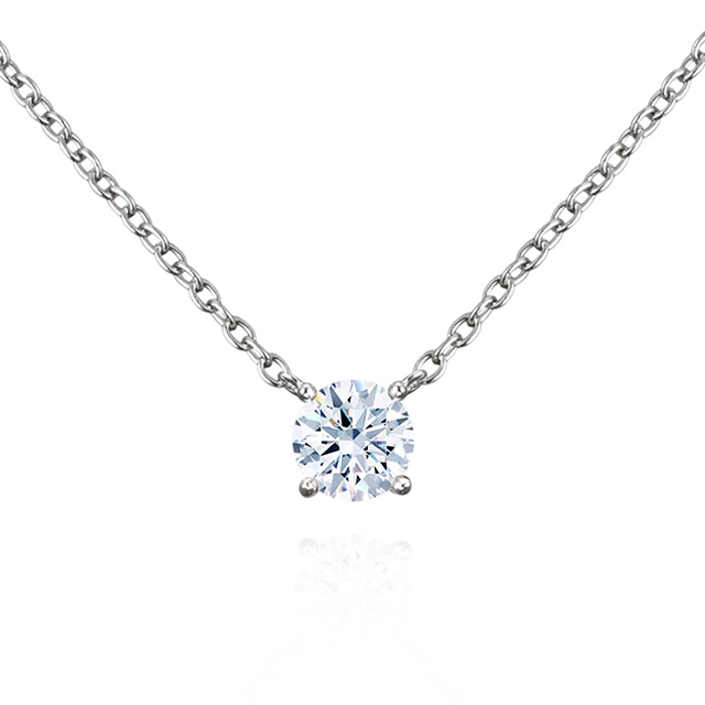 버드케이지II 목걸이 14k 화이트골드 0.3ct