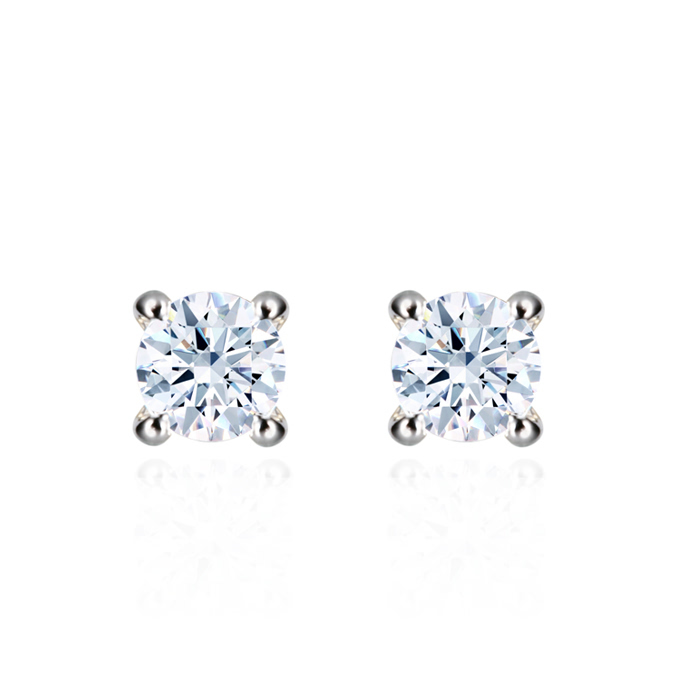 버드케이지II 귀걸이 14k 화이트골드 0.1ct