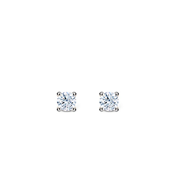 Birdcage II earring 14k White gold CZ 0.1ct