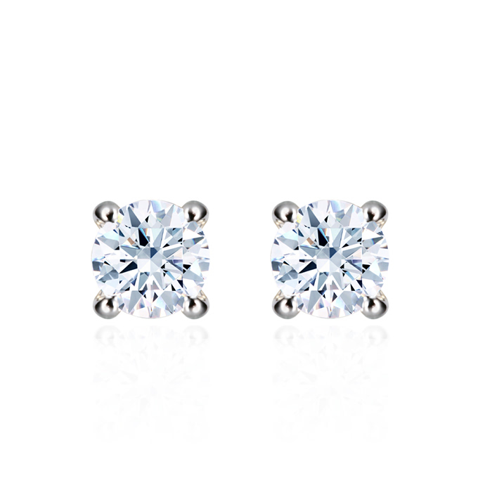 버드케이지II 귀걸이 14k 화이트골드 0.2ct