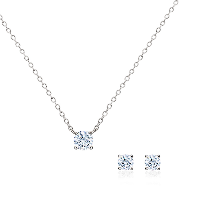 버드케이지II Set 14k 화이트골드 0.3ct & 0.2ct